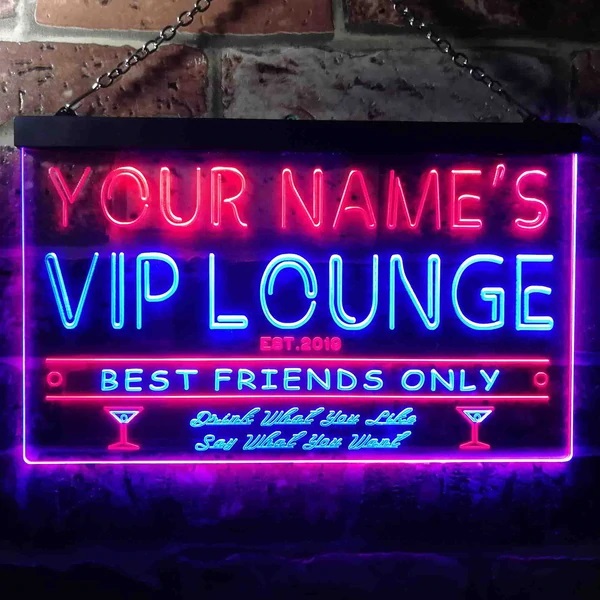 Personalized VIP lounge Dual LED Neon Light Sign